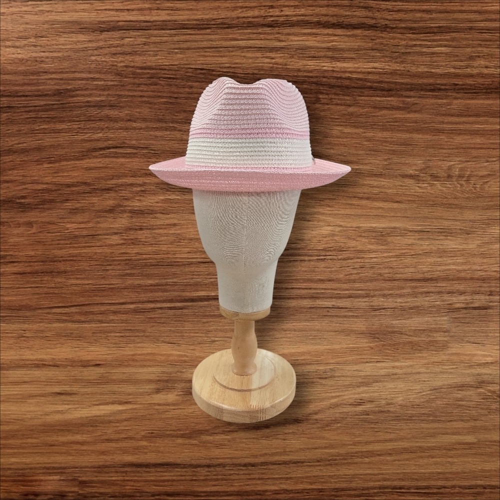 BRUNO CAPELO DANTE SEMI-CRUSHABLE FEDORA PINCH FRONT SNAP BRIM PINK WHITE DA220